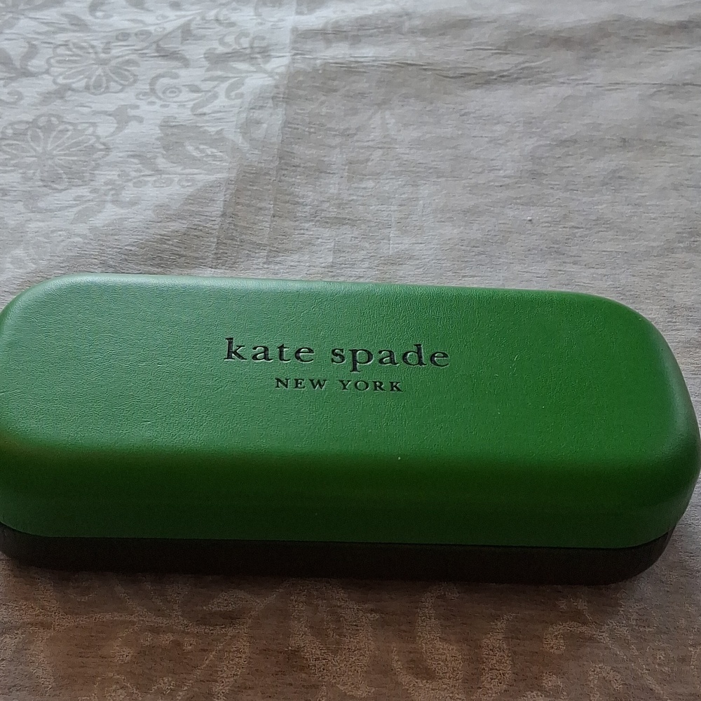 Kate Spade Vibrant Green Eyeglass Case "SO HAPPY TO SEE YOU"
